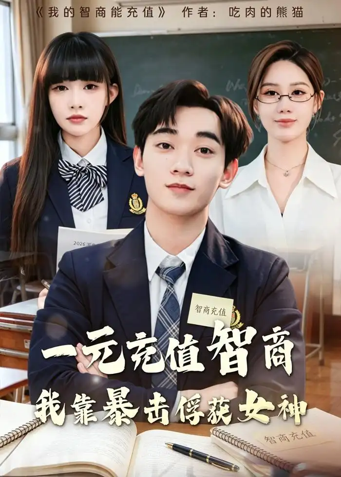 短剧《一元充值智商，我靠暴击俘获女神(80集)殷裕峰＆梁馨》海报