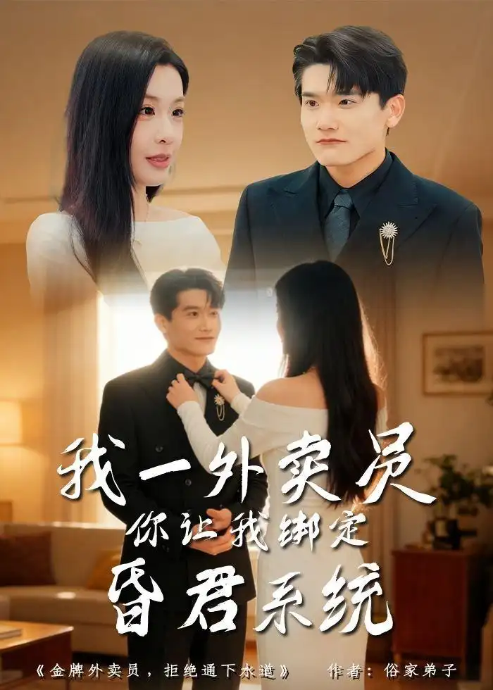 短剧《我一外卖员,你让我绑定昏君系统(80集)杨皓凯&陈佳欣》海报