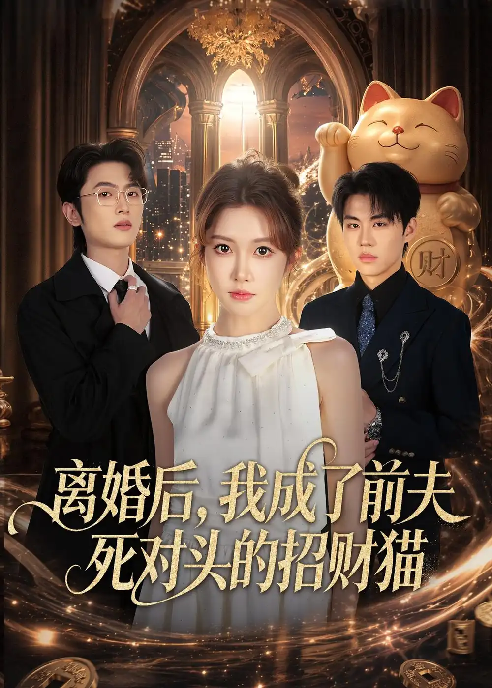 短剧《离婚后,我成了前夫死对头的招财猫(65集)一飞&孙嘉俊》海报