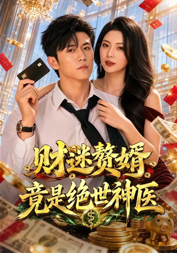 短剧《财迷赘婿竟是绝世神医（75集）姜菲烟＆方晨楦》海报