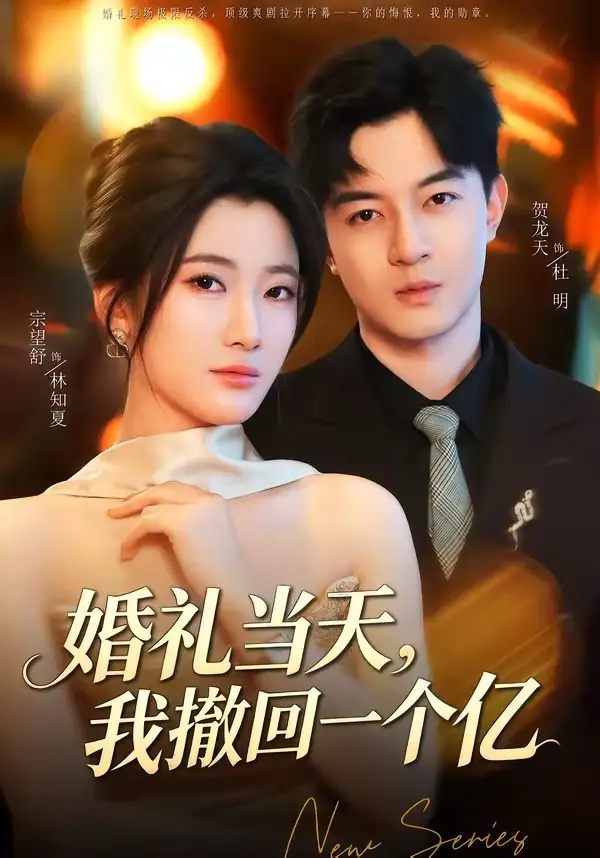 短剧《婚礼当天,我撤回一个亿(51集)宗妍初&贺龙天》海报