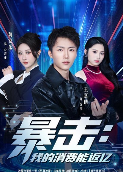 短剧《暴击：我的消费能返亿（80集）王嘉皓＆魏家乐＆宥泽》海报