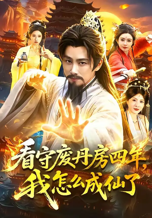 短剧《看守废丹房四年,我怎么成仙了(90集)陈雷雷&路露》海报