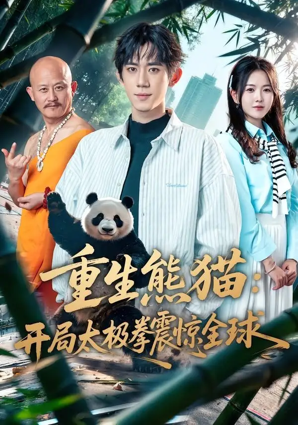 短剧《重生熊猫：开局太极拳震惊全球（70集）弭秉辰＆霍豆豆》海报