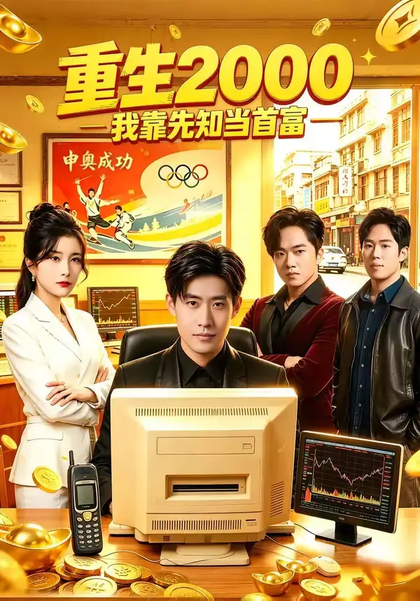 短剧《重生2000我靠先知当首富(80集)庞浩&张凯悦》海报