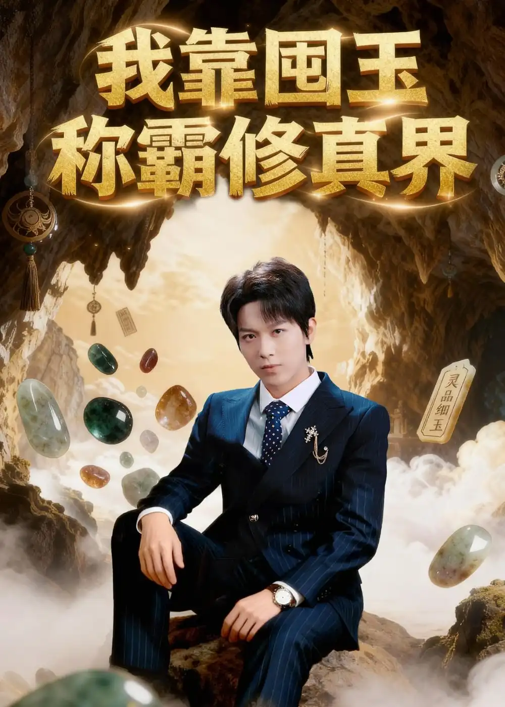 短剧《我靠囤玉称霸修真界（55集）孙单恩＆任秀苗》海报