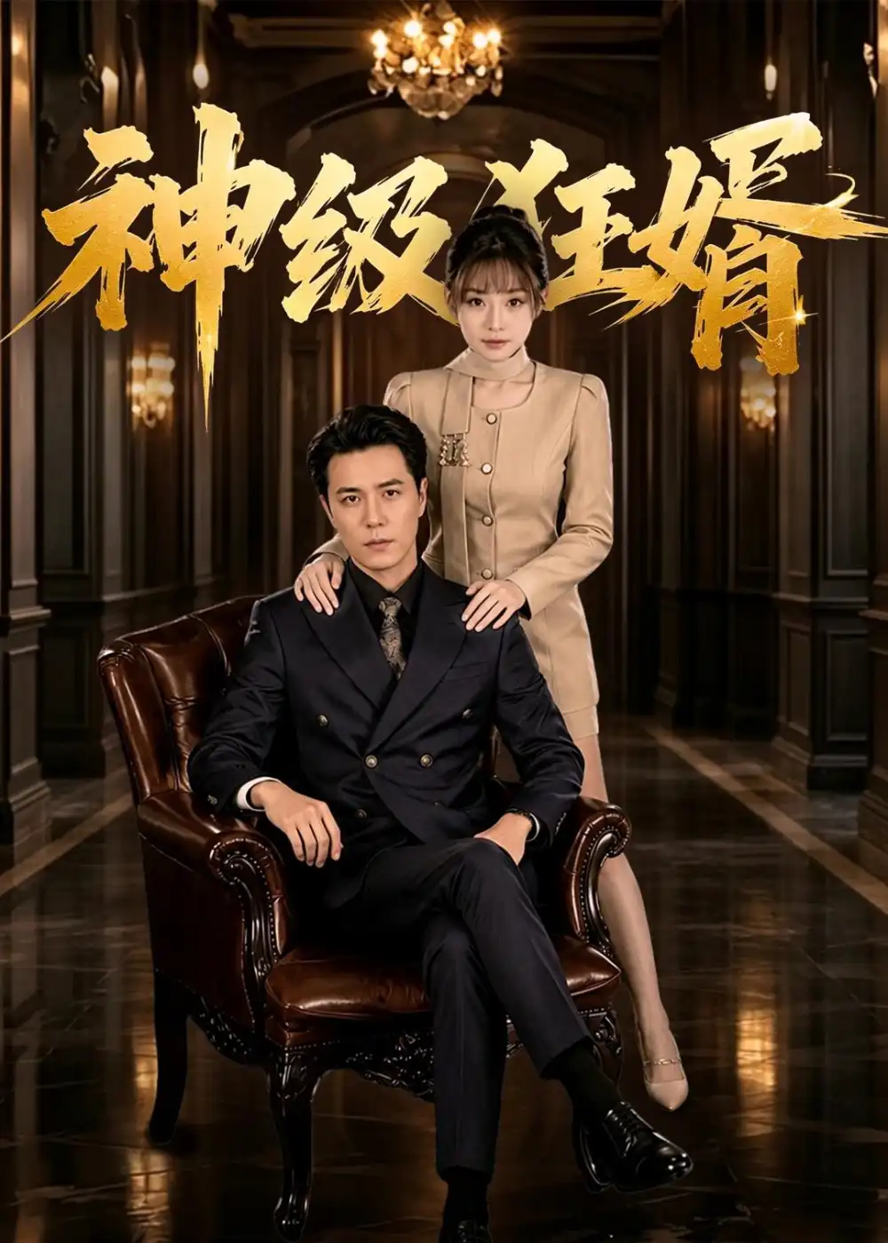 短剧《神级狂婿（76集）谢炎风＆陈羽佳＆王林凯》海报