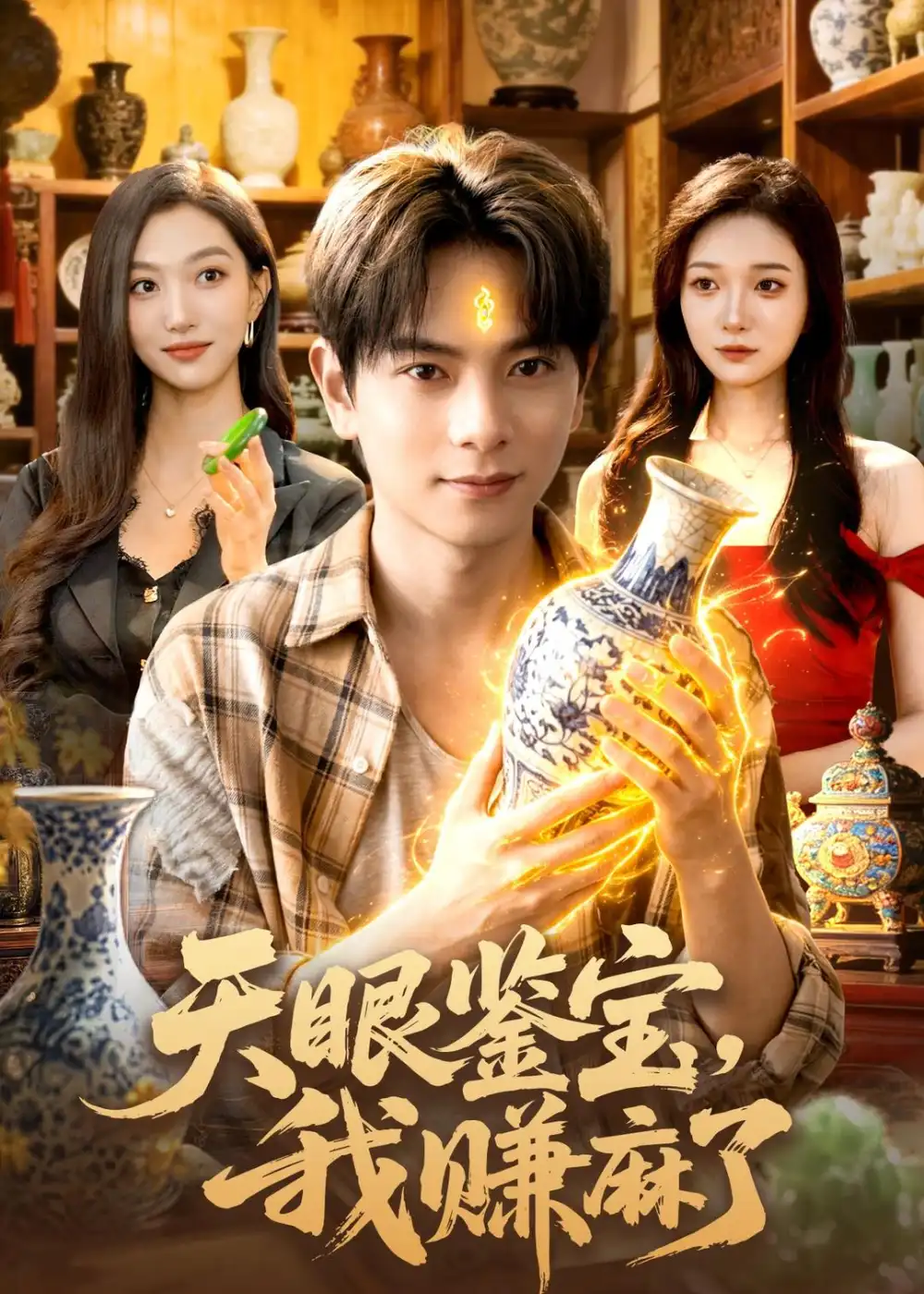 短剧《天眼鉴宝,我赚麻了(83集)董安康&林依燃》海报