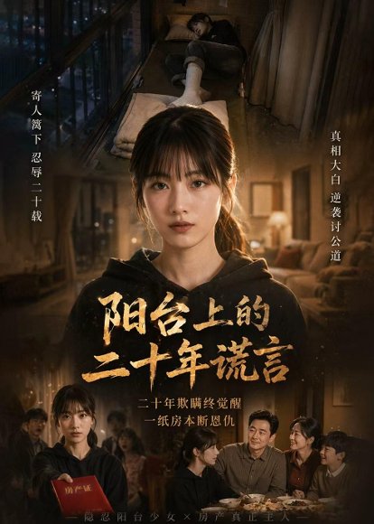 短剧《阳台上的二十年谎言(60集)AI短剧》海报