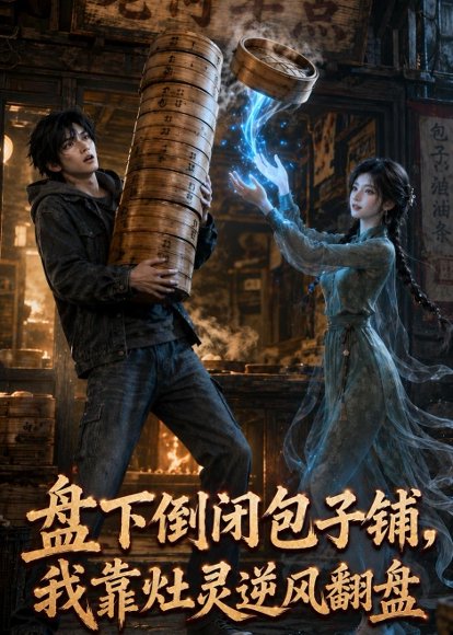 短剧《盘下倒闭包子铺,我靠灶灵逆风翻盘(50集)AI短剧》海报