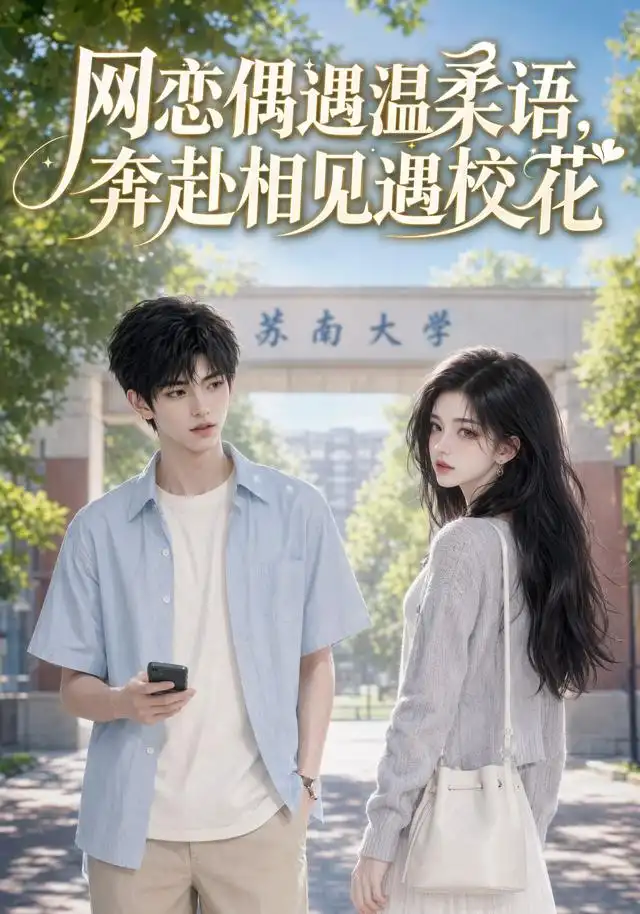 短剧《网恋偶遇温柔语奔赴相见遇校花 (89集)》海报