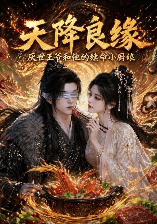 短剧《天降良缘厌世王爷和他的续命小厨娘 (98集)》海报