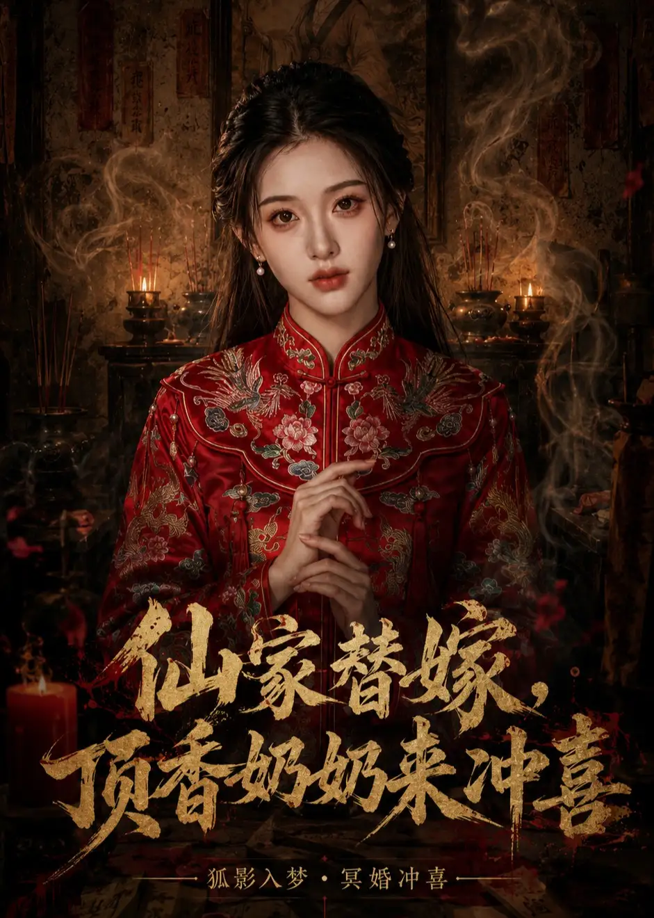 短剧《仙家替嫁顶香奶奶来冲喜 (88集)》海报