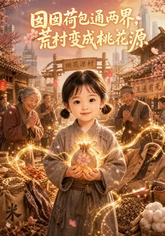 短剧《囡囡荷包通两界荒村变成桃花源 (85集)》海报
