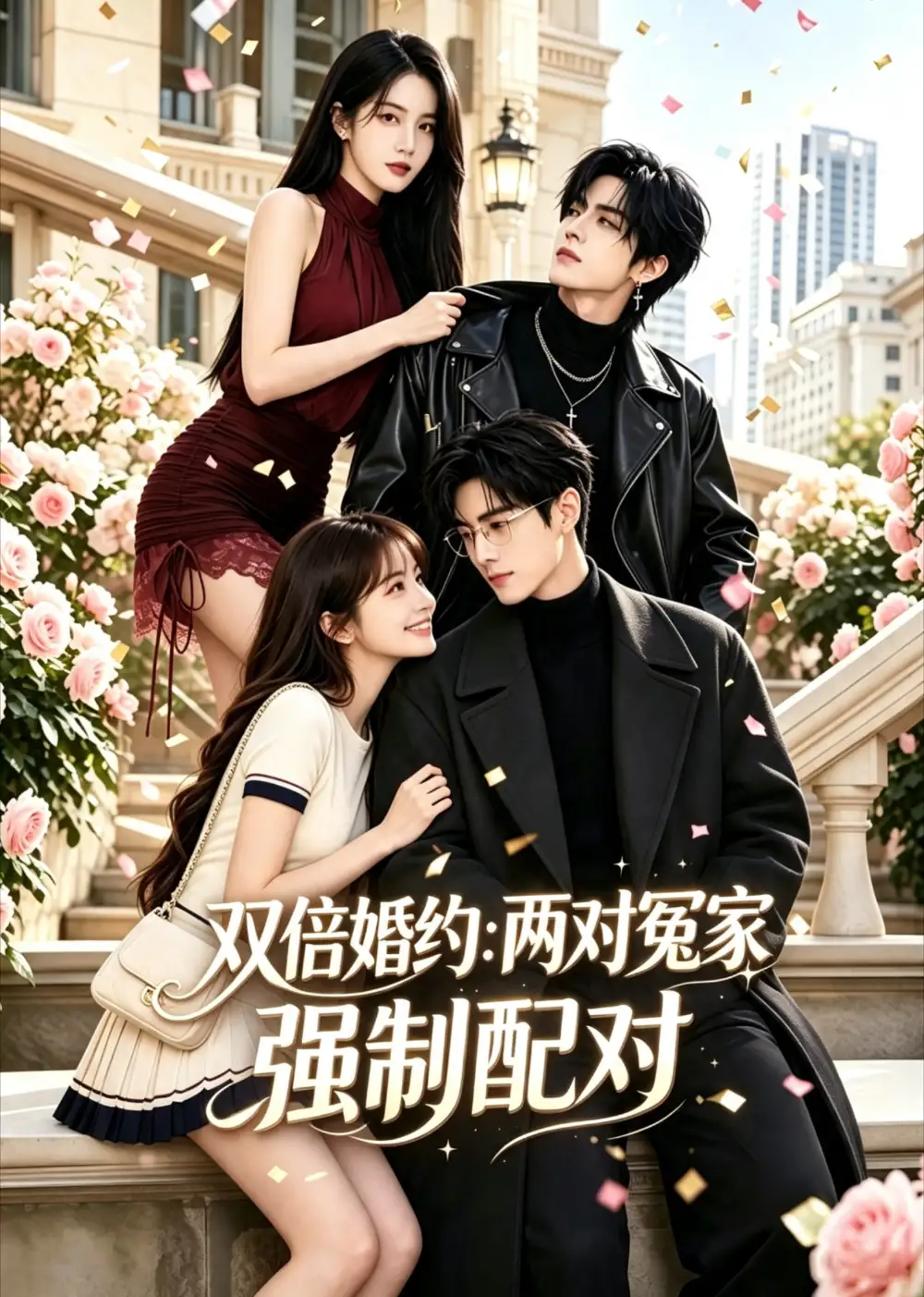 短剧《双倍婚约两对冤家强制配对 (59集)》海报