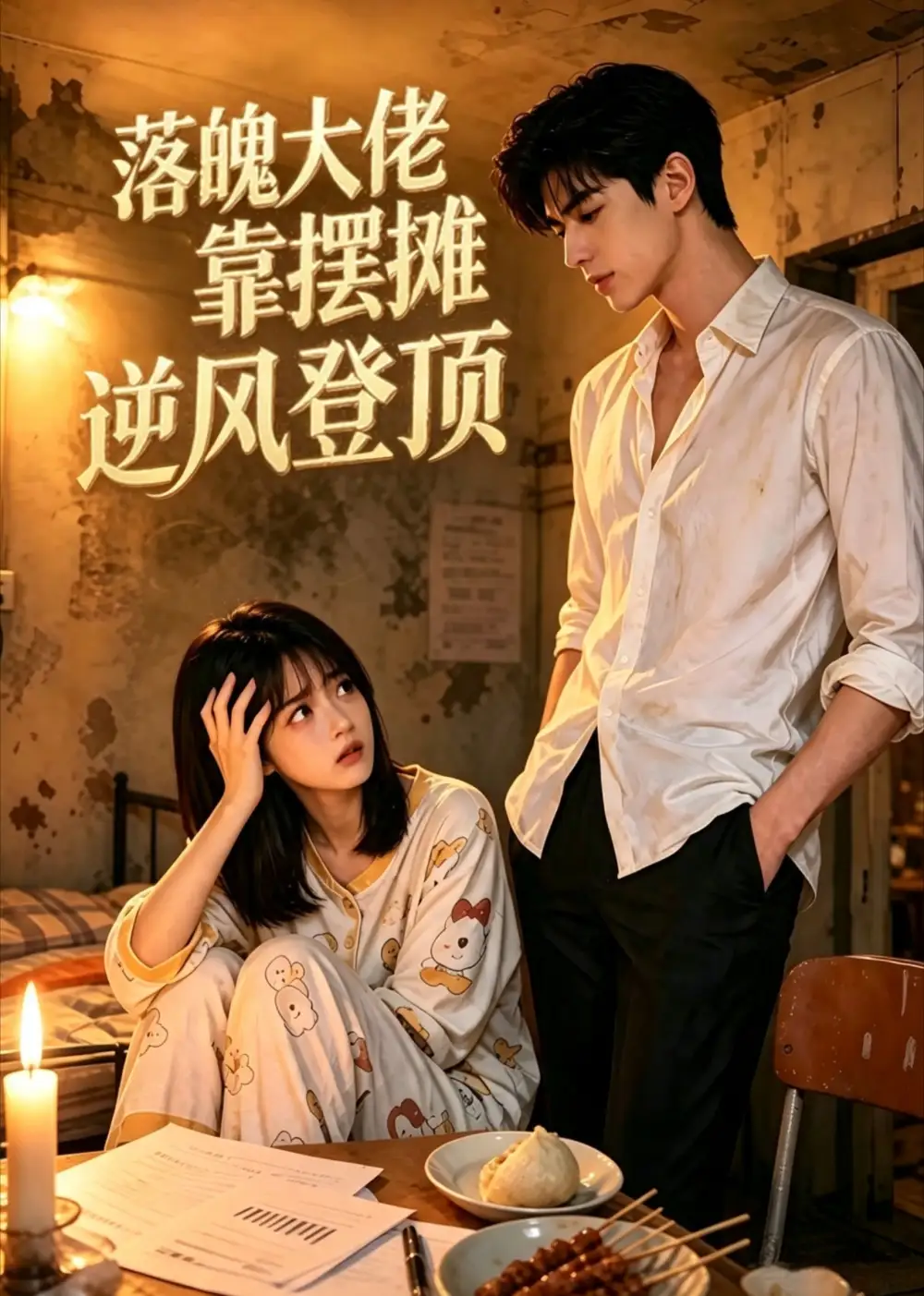 短剧《落魄大佬靠摆摊逆风登顶 (67集)》海报