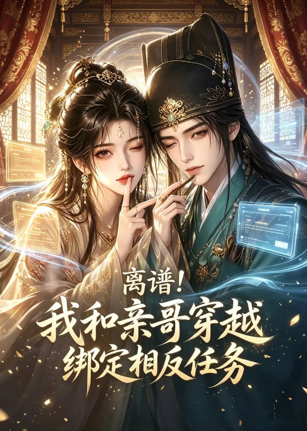 短剧《离谱我和亲哥穿越绑定相反任务 (30集)》海报