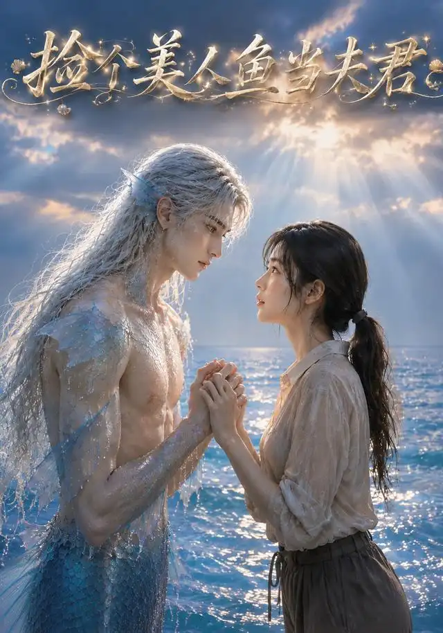 短剧《捡个美人鱼当夫君 (68集) AI短剧》海报