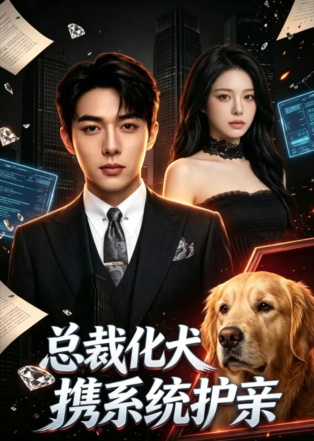 短剧《总裁化犬携系统护亲 (21集)》海报