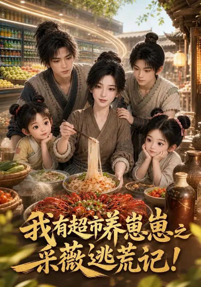 短剧《我有超市养崽崽之采薇逃荒记 (100集)》海报