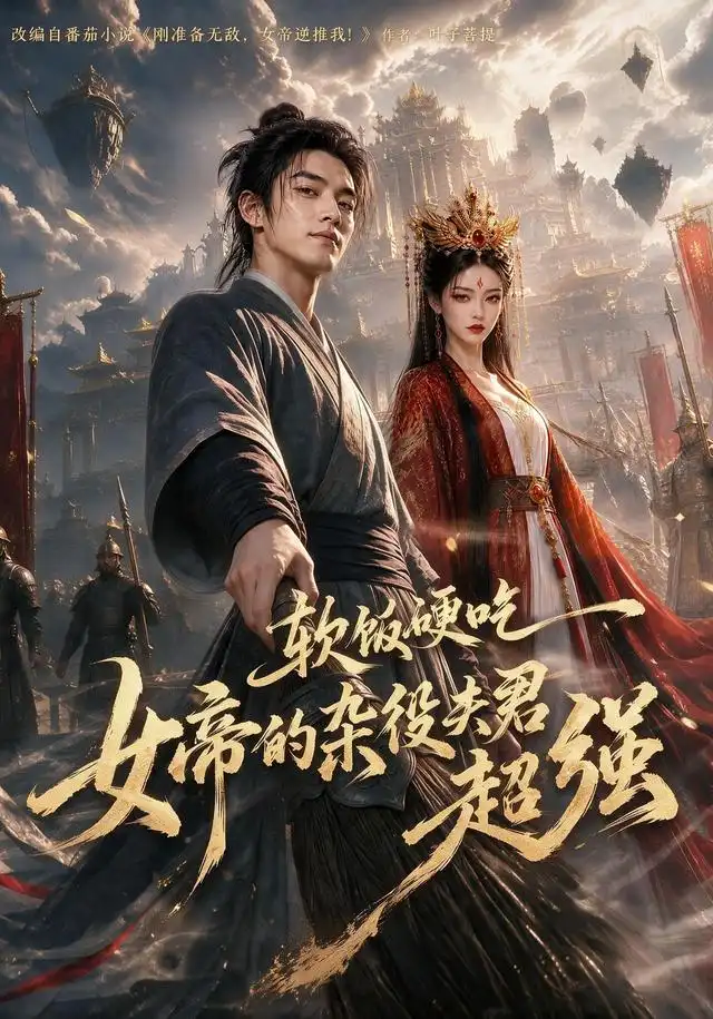 短剧《软饭硬吃女帝的杂役夫君超强 (80集)》海报