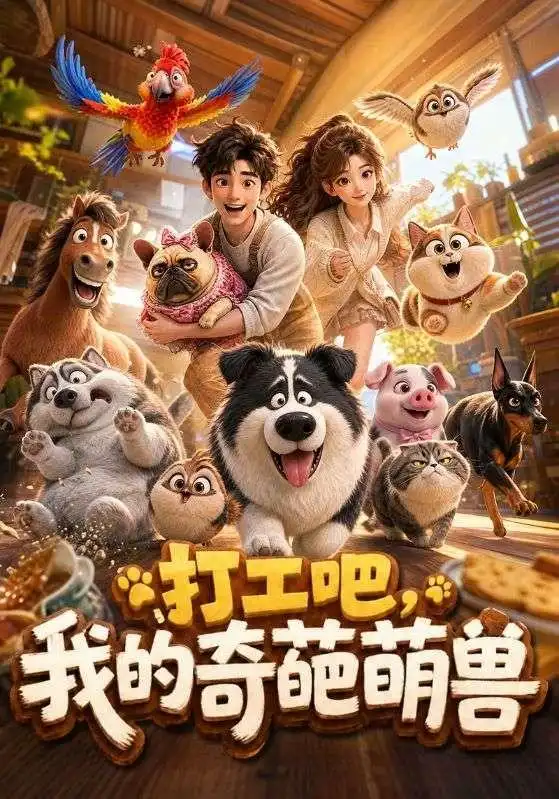 短剧《打工吧我的奇葩萌兽 (110集) AI短剧》海报