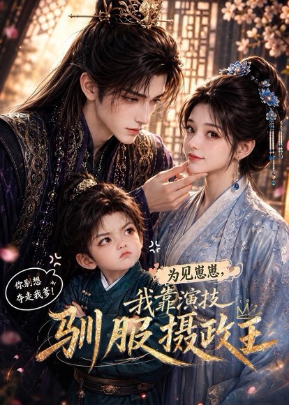 短剧《为见崽崽，我靠演技驯服摄政王（223集）AI短剧 (2026)》海报