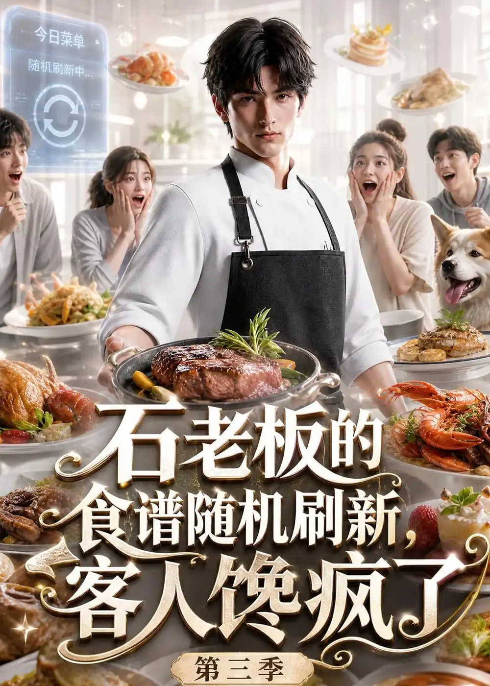 短剧《石老板的食谱随机刷新，客人馋疯了第三季（110集）AI短剧 (2026)》海报