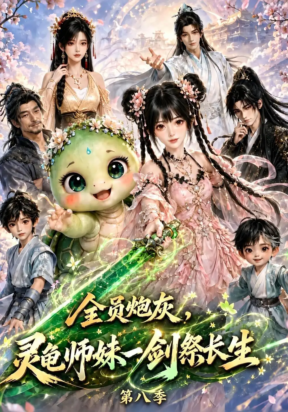 短剧《全员炮灰,灵龟师妹一剑祭长生第八季(158集) AI短剧 (2026)》海报