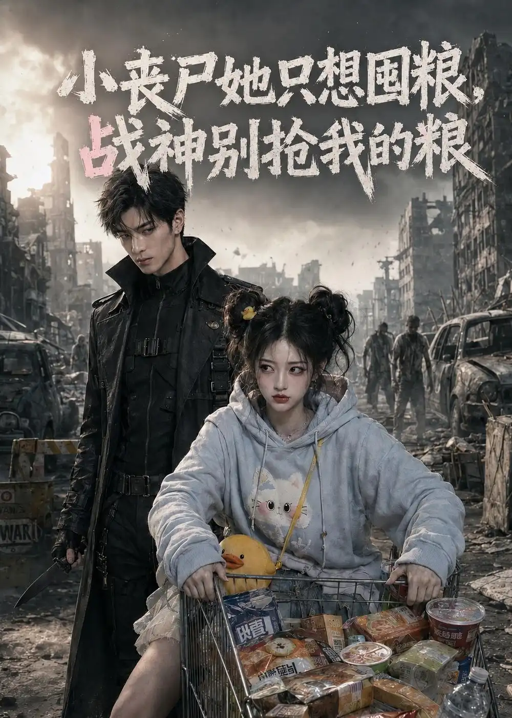 短剧《小丧尸她只想囤粮，战神别抢我的粮（100集） AI短剧 (2026)》海报