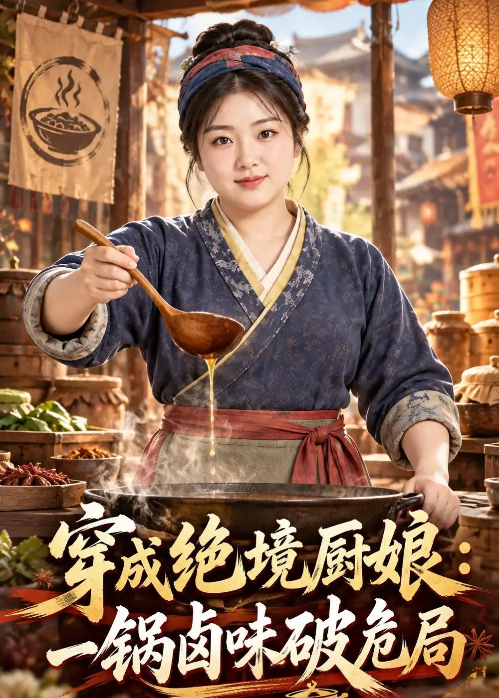 短剧《穿成绝境厨娘：一锅卤味破危局（80集） AI短剧 (2026)》海报