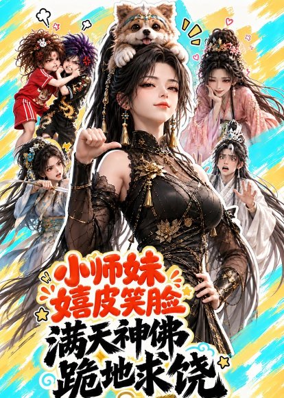 短剧《小师妹嬉皮笑脸，满天神佛跪地求饶（75集） AI短剧 (2026)》海报