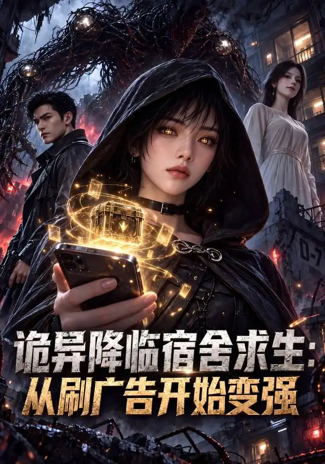 短剧《诡异降临宿舍求生：从刷广告开始变强（122集）AI短剧 (2026)》海报