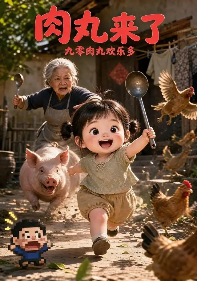 短剧《肉丸来了九零肉丸欢乐多（66集）AI短剧 (2026)》海报