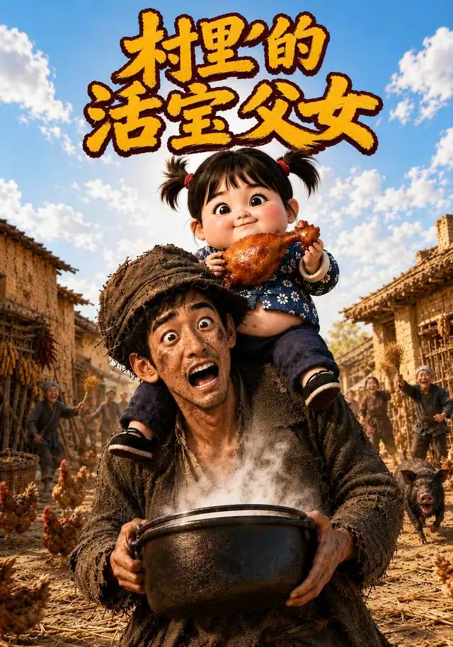 短剧《村里的活宝父女(62集)AI短剧 (2026)》海报