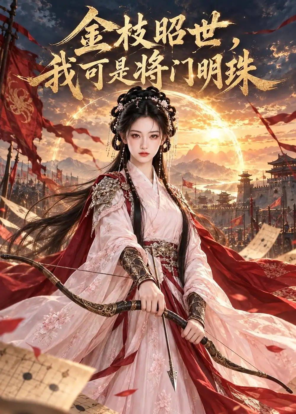 短剧《金枝昭世，我可是将门明珠（80集）AI短剧 (2026)》海报