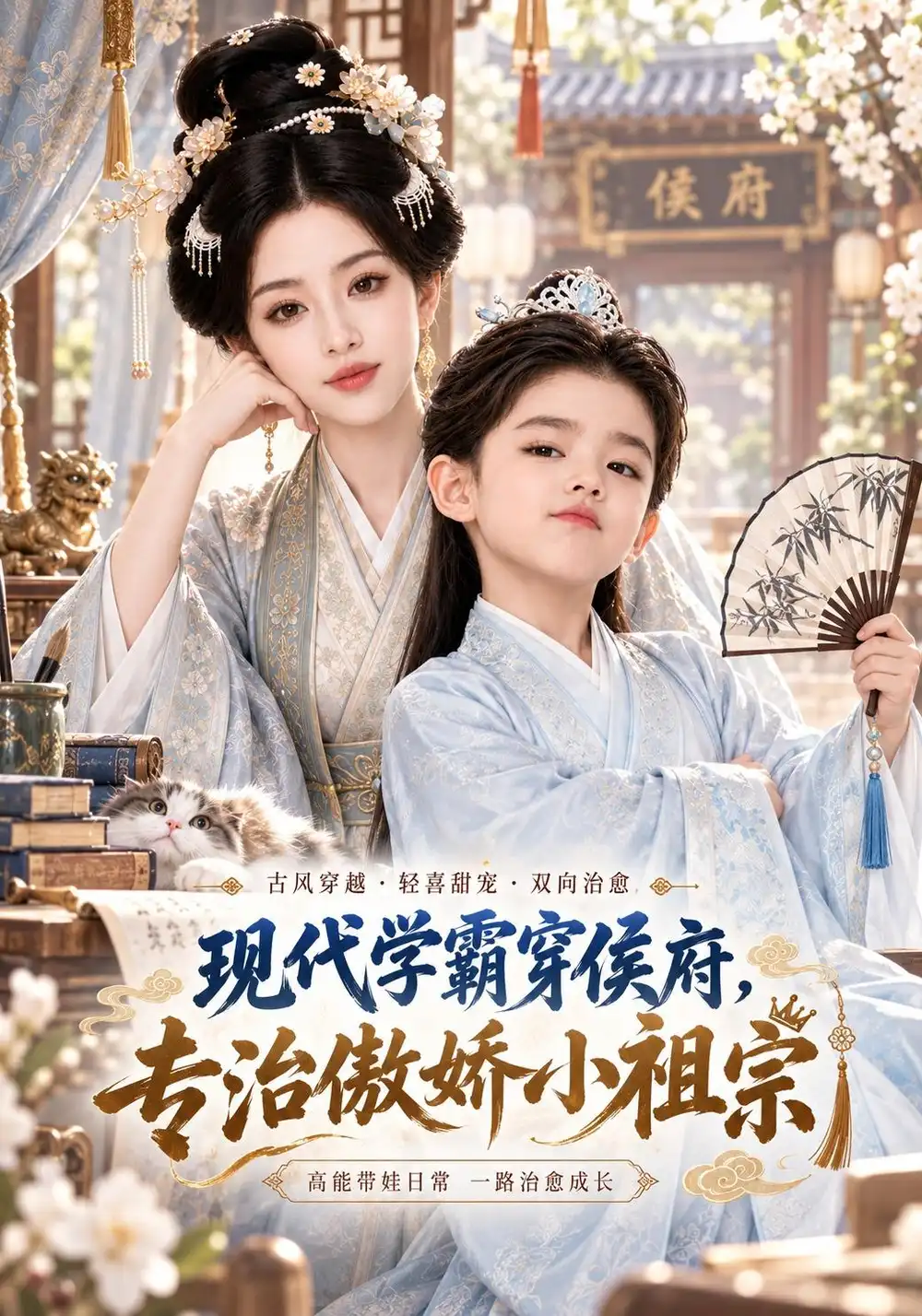 短剧《现代学霸穿侯府,专治傲娇小祖宗(82集)AI短剧 (2026)》海报