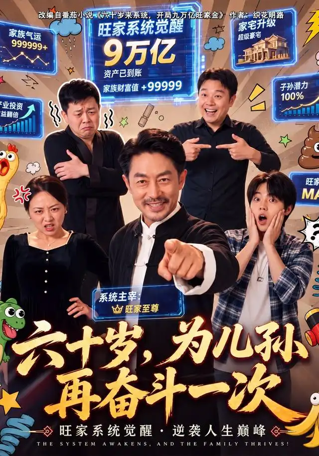 短剧《六十岁,为儿孙再奋斗一次(40集)苏钢&朱珂 (2026)》海报