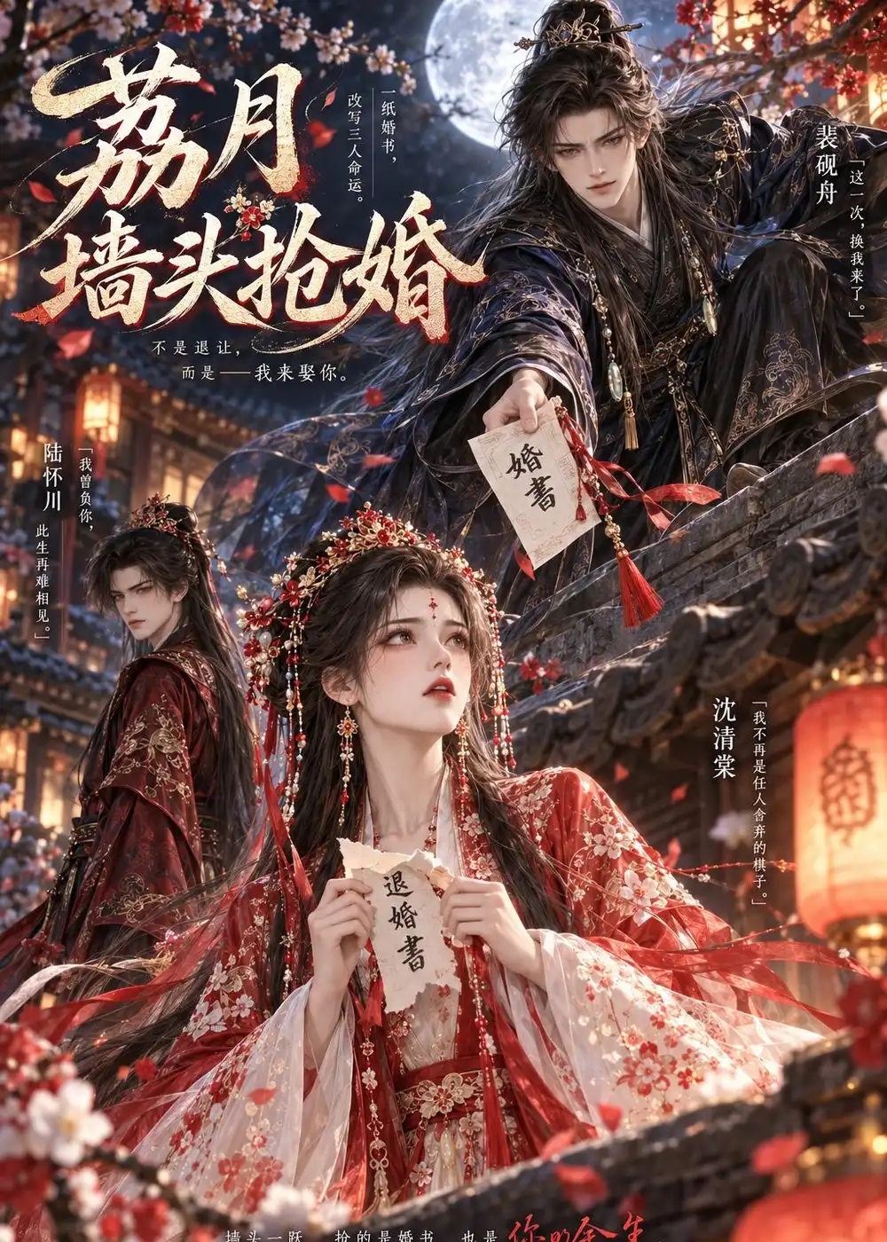 短剧《荔月墙头抢婚(56集)AI短剧 (2026)》海报